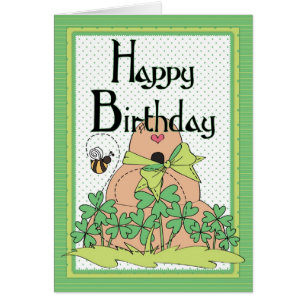 Irish Beehive Happy Birthday Grußkarte