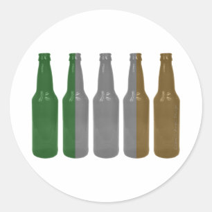 Irish Beer Bottles Runder Aufkleber