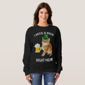 Irish Beer Cat T St Patricks Day Drinks Sweatshirt (Vorne ganz)