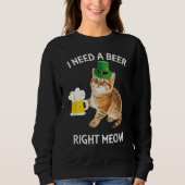 Irish Beer Cat TShirt St Patricks Day Drinking (Vorderseite)