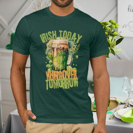 Irish Beer Clover Grunge Funny St Patrick Day Mens T-Shirt
