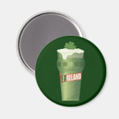 Irish Beer Glass Magnet (Vorderseite/Rückseite)