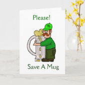 Irish Beer Hugger St. Patrick's Day Grußkarte Karte (Gelbe Blume)