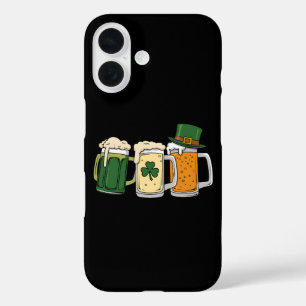 Irish Beer Ireland Flag St Patrick's Day Kleeblatt iPhone 16 Hülle
