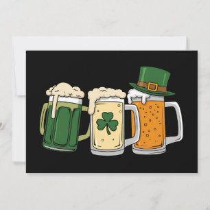 Irish Beer Ireland Flag St Patrick's Day Kleeblatt Einladung