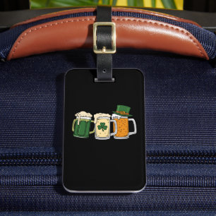 Irish Beer Ireland Flag St Patrick's Day Kleeblatt Gepäckanhänger