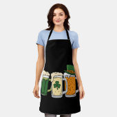 Irish Beer Ireland Flag St Patrick's Day Kleeblatt Schürze (Getragen)