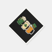 Irish Beer Ireland Flag St Patrick's Day Kleeblatt Serviette (Ecke)