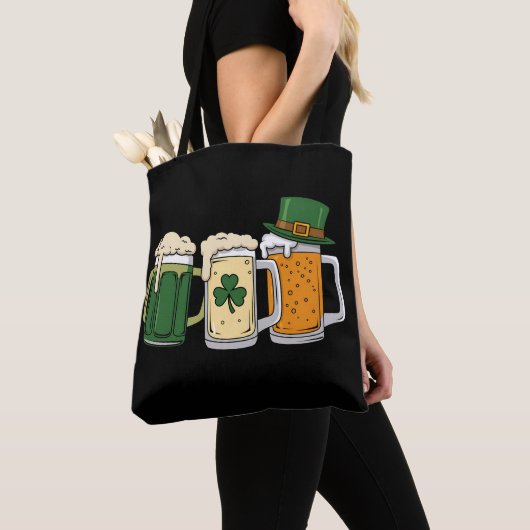 Irish Beer Ireland Flag St Patrick's Day Kleeblatt Tasche (Von Nahem)