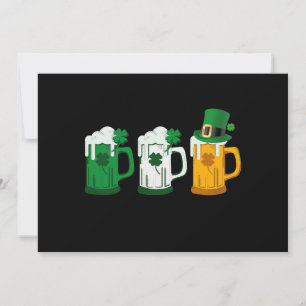 Irish Beer Ireland Flag St Patricks Day Leprechaun Feiertagskarte