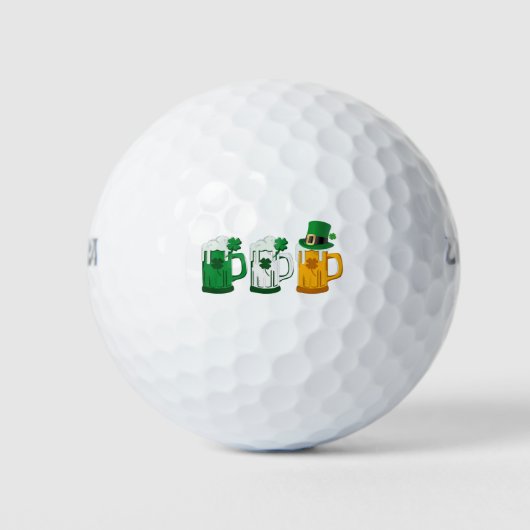 Irish Beer Ireland Flag St Patricks Day Leprechaun Golfball (Vorderseite)