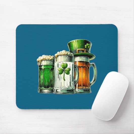Irish Beer Ireland Flag St Patricks Day  Mousepad (Mit Mouse)