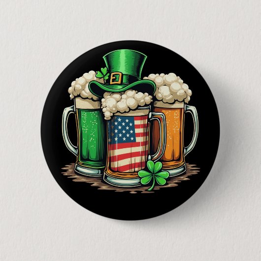 Irish Beer Ireland St Patricks Day Drinks Party Button (Vorderseite)