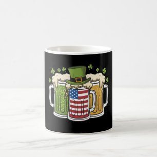 Irish Beer Ireland USA American Flag St Patrick's Kaffeetasse