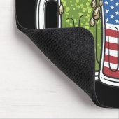 Irish Beer Ireland USA American Flag St Patrick's Mousepad (Ecke)