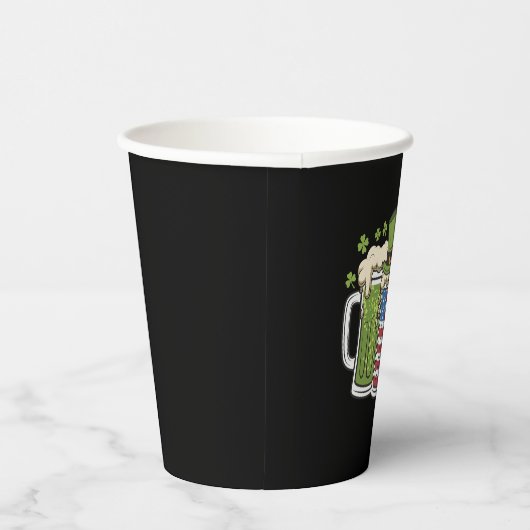Irish Beer Ireland USA American Flag St Patrick's Pappbecher (Rechts)