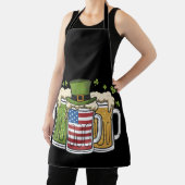 Irish Beer Ireland USA American Flag St Patrick's Schürze (InSitu)
