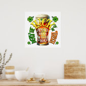 Irish Beer Spaß Poster (Küche)