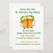 Irish Beer St. Patrick's Day Party Einladung (Vorne/Hinten)