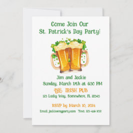 Irish Beer St. Patrick's Day Party Einladung