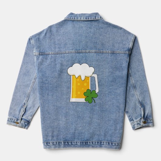 Irish Beer Tasse mit Kleeblatt Clover Jeansjacke (Rückseite)