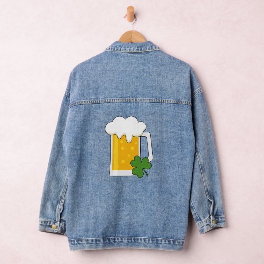 Irish Beer Tasse mit Kleeblatt Clover Jeansjacke (Hangar)