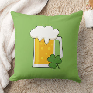 Irish Beer Tasse mit Kleeblatt Clover Kissen
