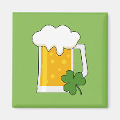 Irish Beer Tasse mit Kleeblatt Clover Magnet (Vorne)