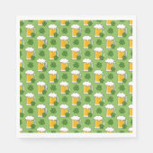 Irish Beer Tasse mit Kleeblatt Clover Pattern Serviette (Vorderseite)