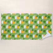 Irish Beer Tasse mit Kleeblatt Clover Pattern Strandtuch (Vorderseite)