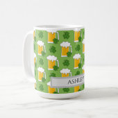 Irish Beer Tasse mit Kleeblatt Clover | Personalis (Vorderseite Links)