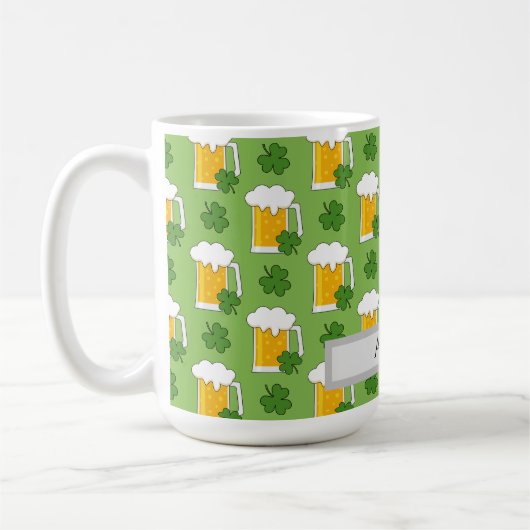 Irish Beer Tasse mit Kleeblatt Clover | Personalis (Links)