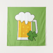 Irish Beer Tasse mit Kleeblatt Clover Wandteppich (Vorderseite)