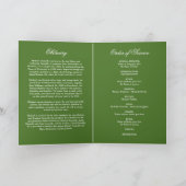 Irish Beerdigung Obituary Order of Service Clover  Programm (Innenseite)