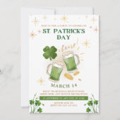 Irish Beers & Cheer St. Patrick's Day Party Einladung (Vorderseite)