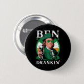 Irish Ben Drankin Beer - St Pattys - Männer und Fr Button (Vorne & Hinten)