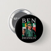 Irish Ben Drankin Beer - St Pattys - Männer und Fr Button (Vorne & Hinten)