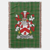 Irish Bennett Coat of Arms Familienwappen Irland Decke (Vorderseite Vertikal)