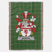 Irish Bergin oder O_Bergin Coat of Arms Family Cre Decke (Vorderseite Vertikal)