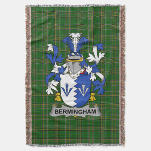 Irish Bermingham Coat of Arms Familienwappen Irlan Decke
