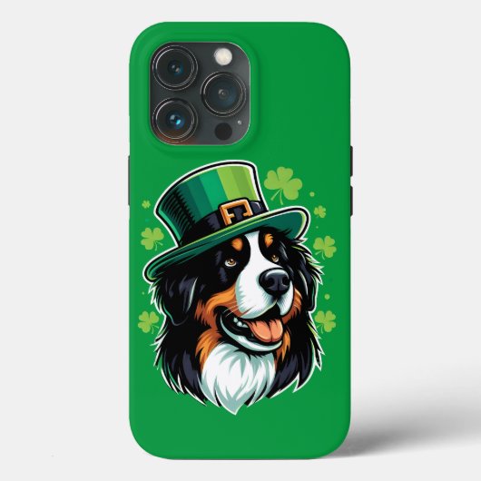 Irish Bernese Dog Leprechaun Hat St Patricks Day Case-Mate iPhone Hülle (Rückseite)