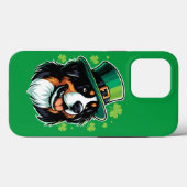 Irish Bernese Dog Leprechaun Hat St Patricks Day Case-Mate iPhone Hülle (Rückseite (Horizontal))