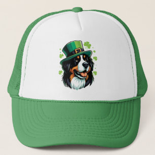 Irish Bernese Dog Leprechaun Hat St Patricks Day Truckerkappe