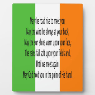 Irish Bessing Prayer Fotoplatte