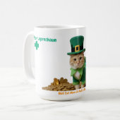 Irish Best Cat Mom in the World Kaffeetasse (Vorderseite Links)