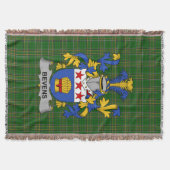Irish Bevens Coat of Arms Familienwappen Irland Decke (Vorderseite)