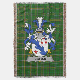 Irish Biggar Coat of Arms Familienwappen Irland Decke