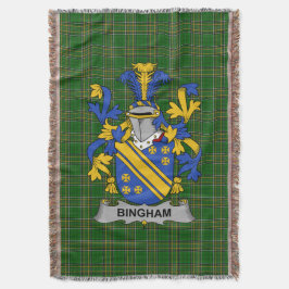 Irish Bingham Coat of Arms Familienwappen Irland Decke