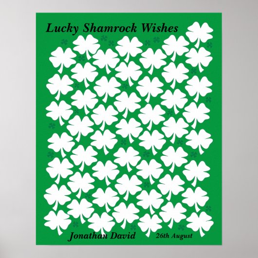Irish Birthday Gift - Guest Book Poster (Vorne)