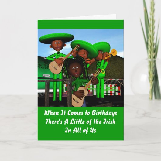 Irish Birthday Karte (Vorderseite)